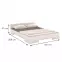Posteľ drevené  buk Skandica Spectrum Nízka 160x200 Biely,3