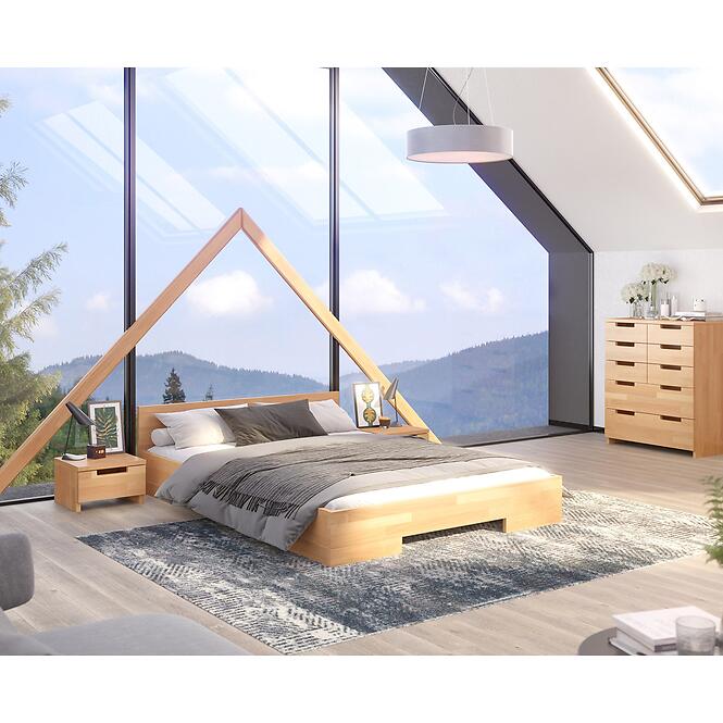 Posteľ drevené  buk Skandica Spectrum Nízka 180x200 prírodná