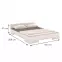 Posteľ drevené  buk Skandica Spectrum Nízka 180x200 Biely,3