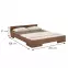 Posteľ drevené  buk Skandica Spectrum Nízka 200x200 orech,3