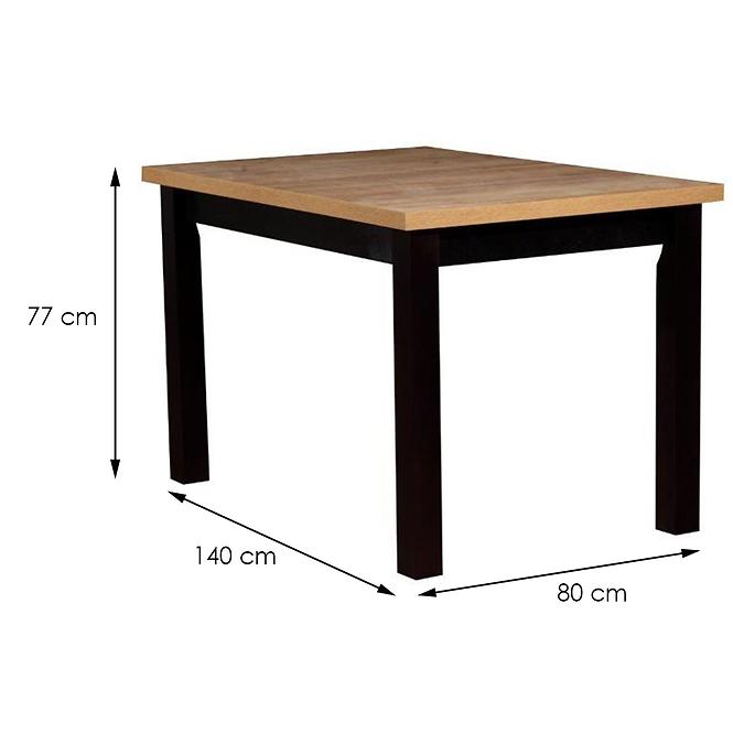 Jedálenský stôl ST45 140x80 dub wotan / čierna