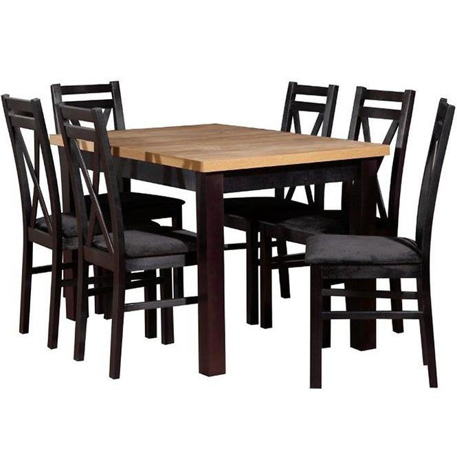 Jedálenský stôl ST45 140x80 dub wotan / čierna