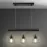Luster 15326-3NB Čierna LW3
