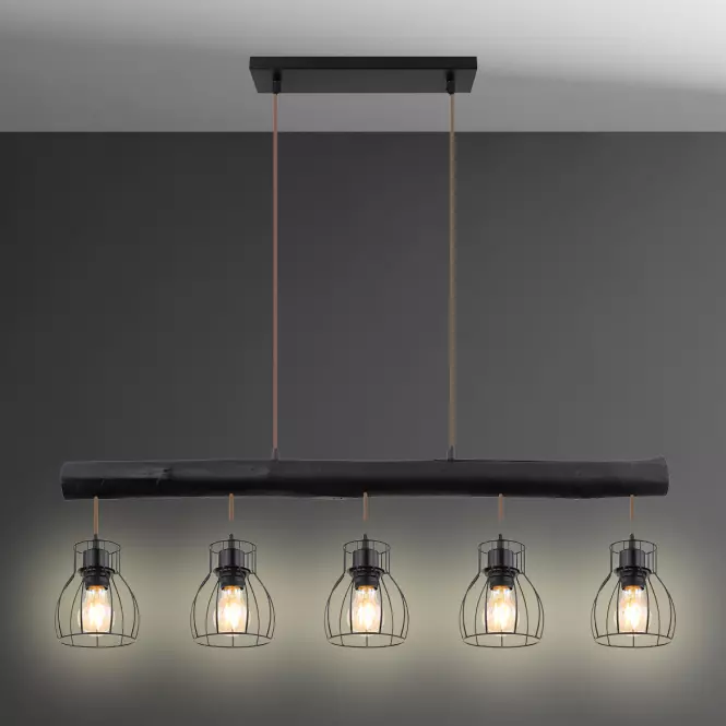 Luster 15326-5NB Čierna LS5