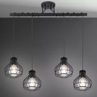 Luster 15388-4D Čierna LW4