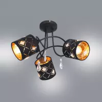 Luster 15448-3D čierno/zlatá LW3