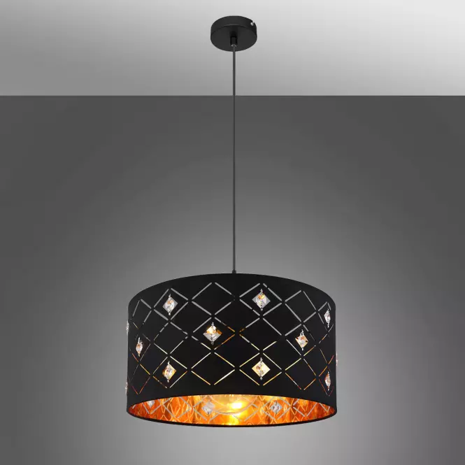 Luster 15448H LW1 čierno-zlatý