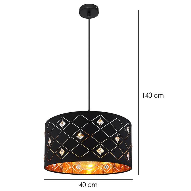 Luster 15448H LW1 čierno-zlatý,3