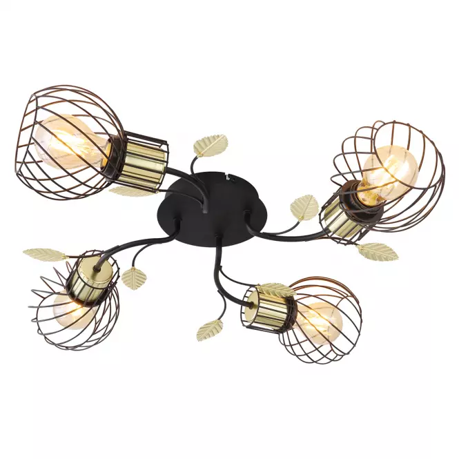 Luster 54113-4D Čierno-zlatá LW4