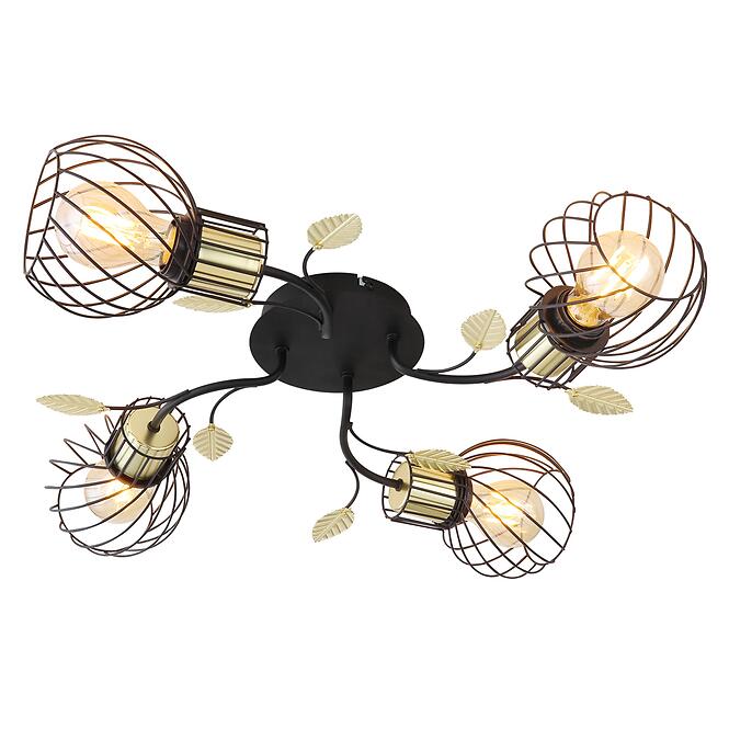 Stropné svietidlo 54113-4D Čierno-zlatá LW4,3