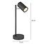 Stolná lampa čierna 57910TB LB1,2