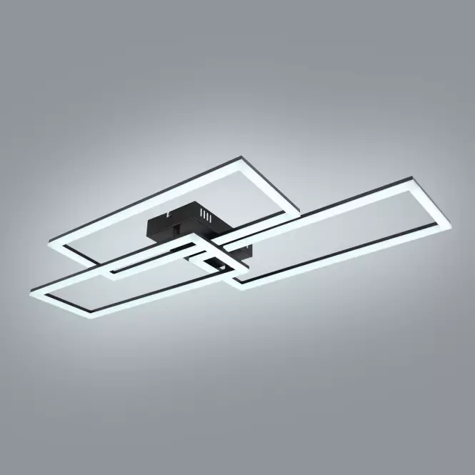 Luster LED 67247-58 Čierna + diaľkové ovládanie,3