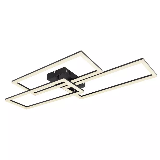 Luster LED 67247-58 Čierna + diaľkové ovládanie