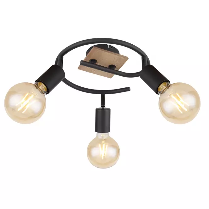 Luster 54008-3H Čierna a hnedá LS3