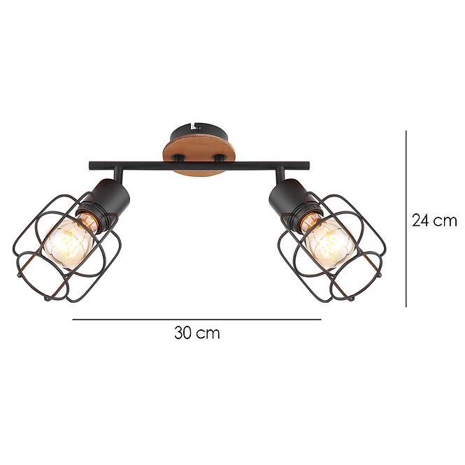 Luster 54037-2 Čierna a hnedá LS2