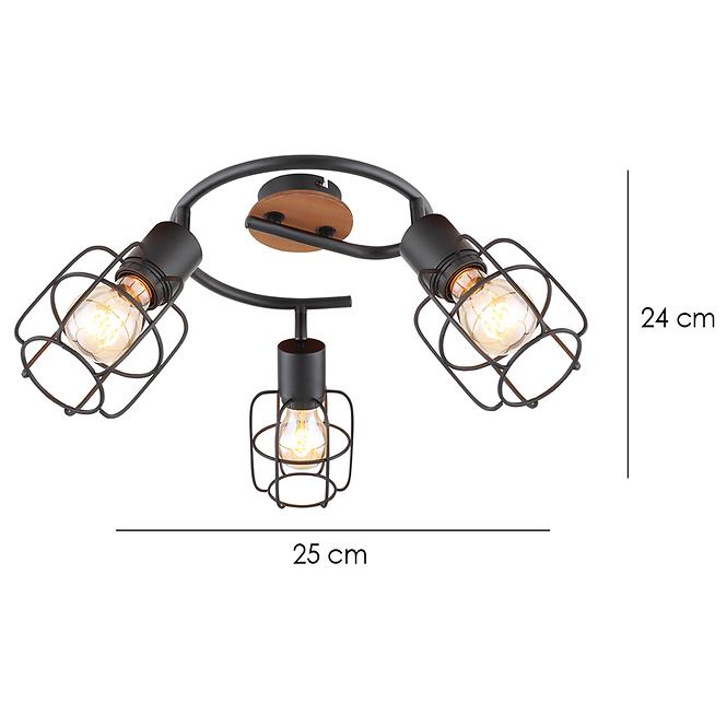 Luster 54037-3 Čierna a hnedá LS3
