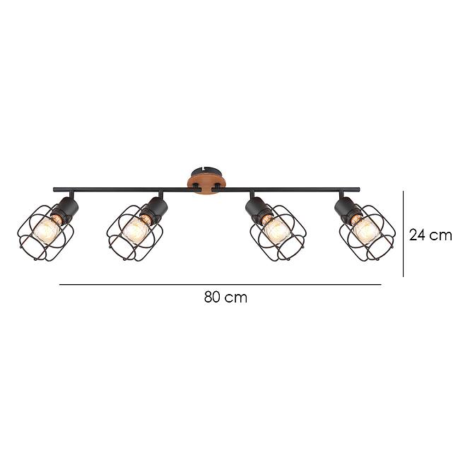 Luster 54037-4 Čierna a hnedá LS4