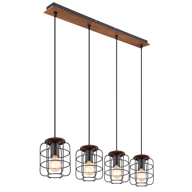 Luster 54037-4H Čierna a hnedá LW4