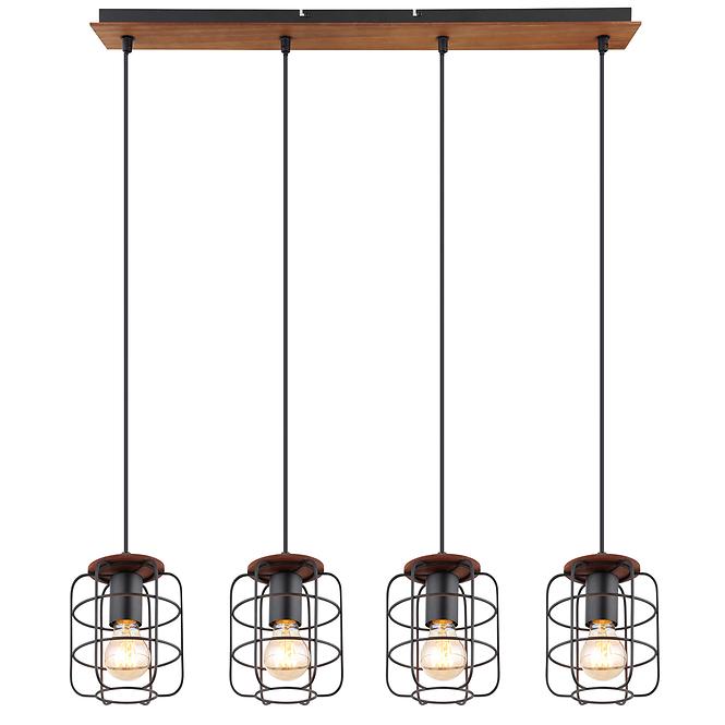 Luster 54037-4H Čierna a hnedá LW4