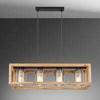 Závesné svietidlo 15497-4H čierno-hnedý LW4