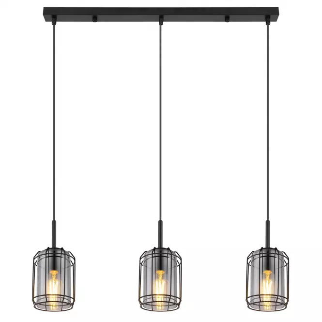 Luster 15559-3H Čierna LW3