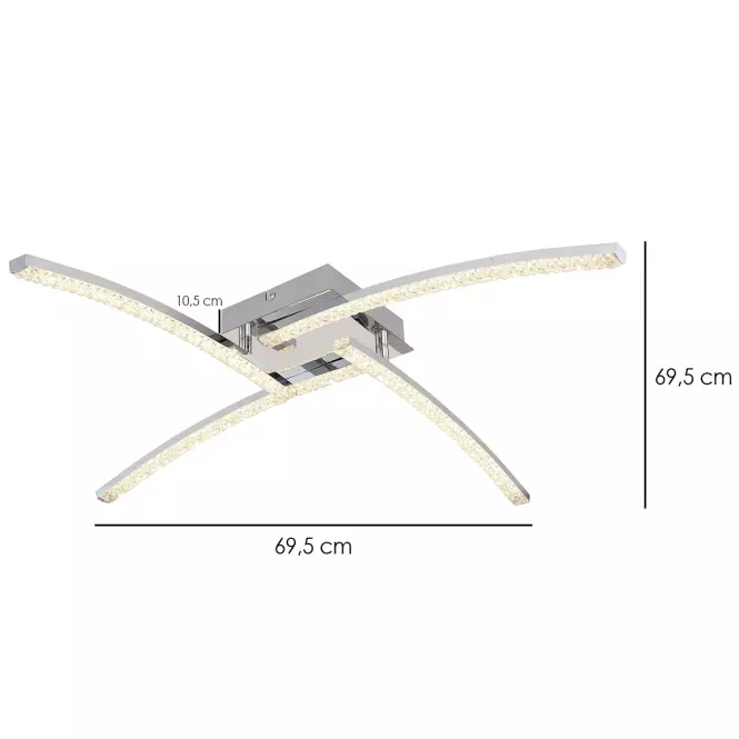 Luster 67169-24IP Strieborná PL4