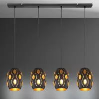 Luster 24006S-4H Čierna a zlatá LW4