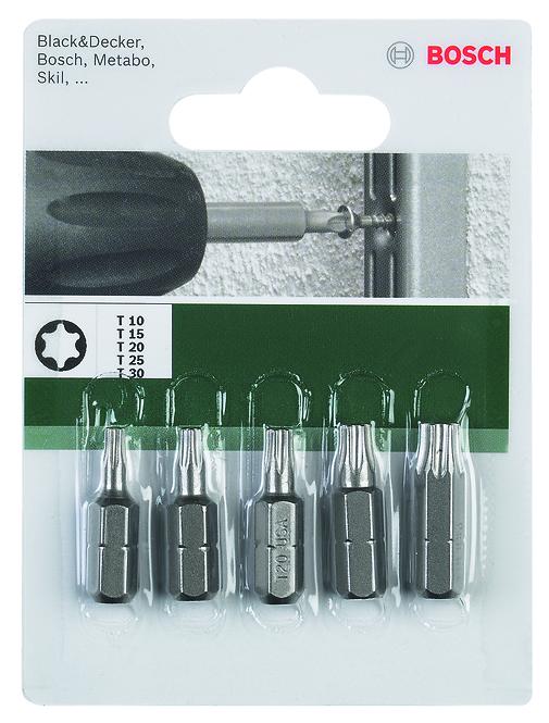 BOSCH Súprava bitov Torx - 5 ks