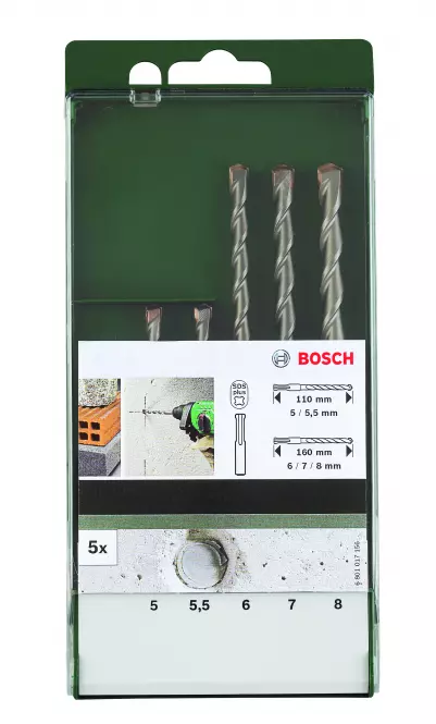 Bosch Sada vrtákov Sds 5,6,6,8,10