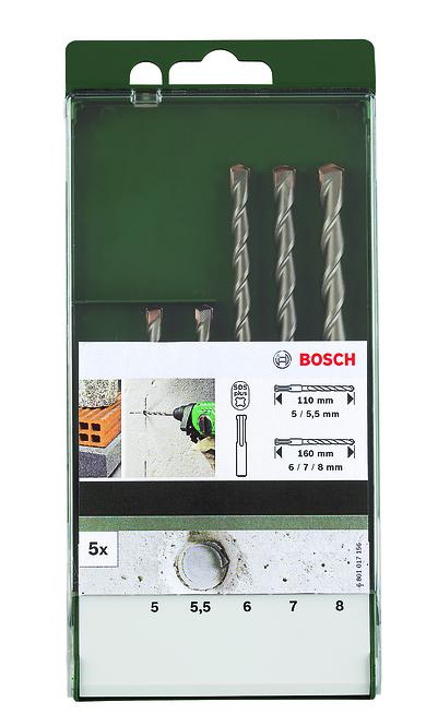Bosch Sada vrtákov Sds 5,6,6,8,10