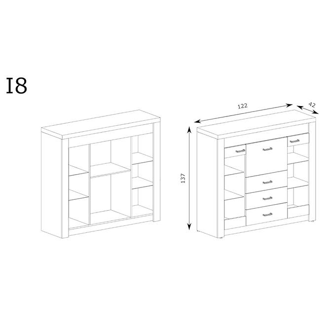 Komoda Indianapolis I8 Jasan svetlý