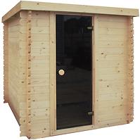 Exteriérová štvorcová sauna 2x2 m+ Pec Sentiotec 100 9 kW
