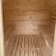 Exteriérová sudová sauna s terasou 2,4 m + pec Sentiotec 100 9 kW,5