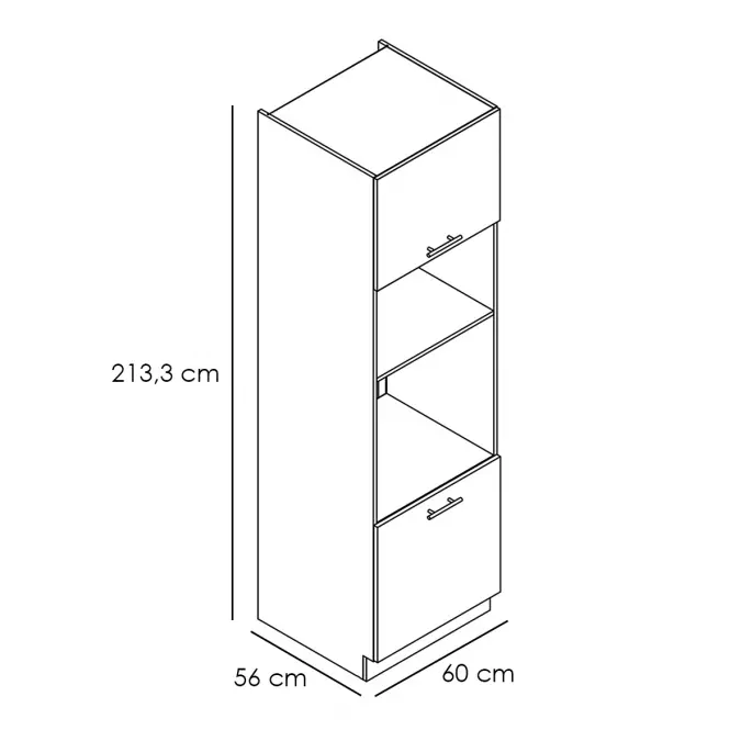 Kuchynská skrinka Adele D60pk Mv 2133 Pl granát Mat/Biely