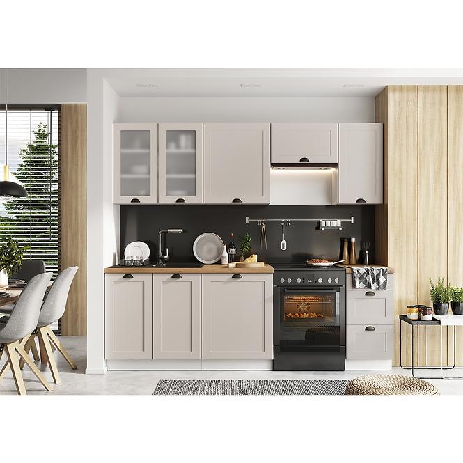 Kuchynská skrinka Adele D60pk Mv 2133 Pl Coffe Mat/Biely
