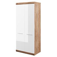 Skriňa Coria One Co-01 biely lesk/dub Styrling