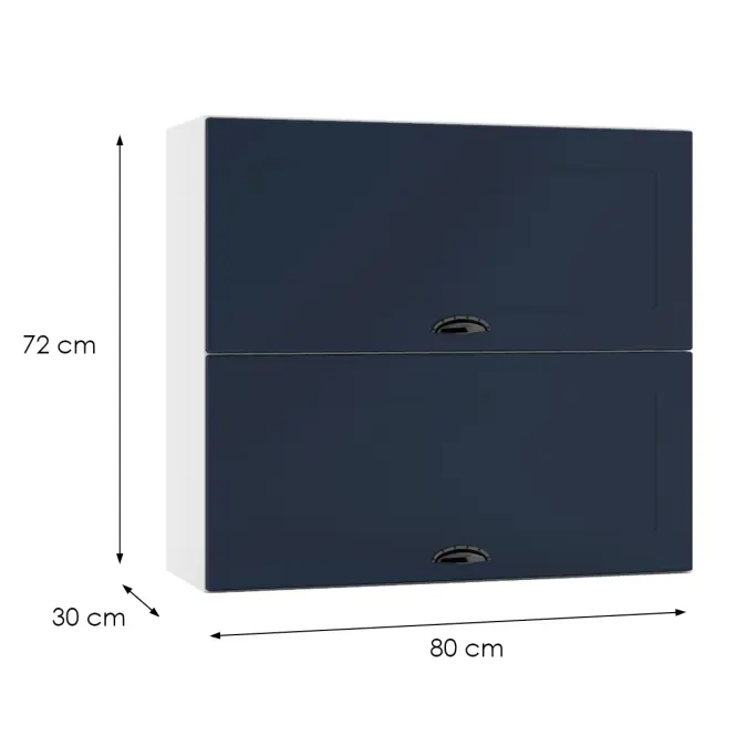 Kuchynská skrinka Adele W80grf/2 granát Mat/Biely,2