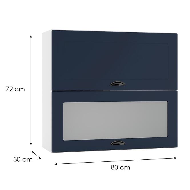 Kuchynská skrinka Adele W80grf/2 Sd granát Mat/Biely