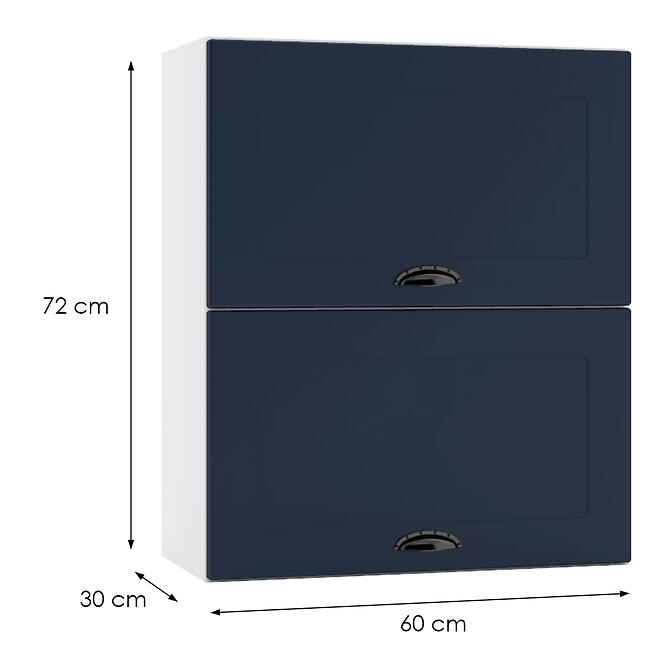 Kuchynská skrinka Adele W60grf/2 granát Mat/Biely