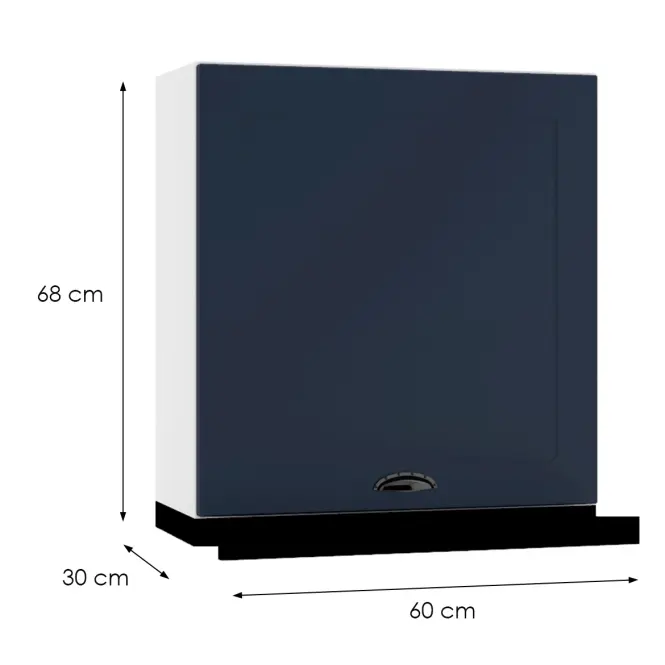 Kuchynská skrinka Adele W60/68 Slim Pl s čiernym digestorom G,2