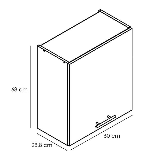 Kuchynská skrinka Adele W60/68 Slim Pl čiernym digestorom coffee,2