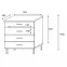 Komoda Dita 4S biela/dub sonoma,2