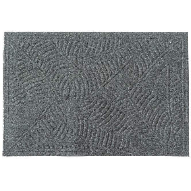 Rohožka  textile 45x70 šedý list