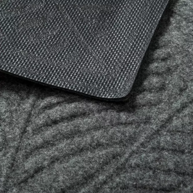 Rohožka  textile 45x70 šedý list