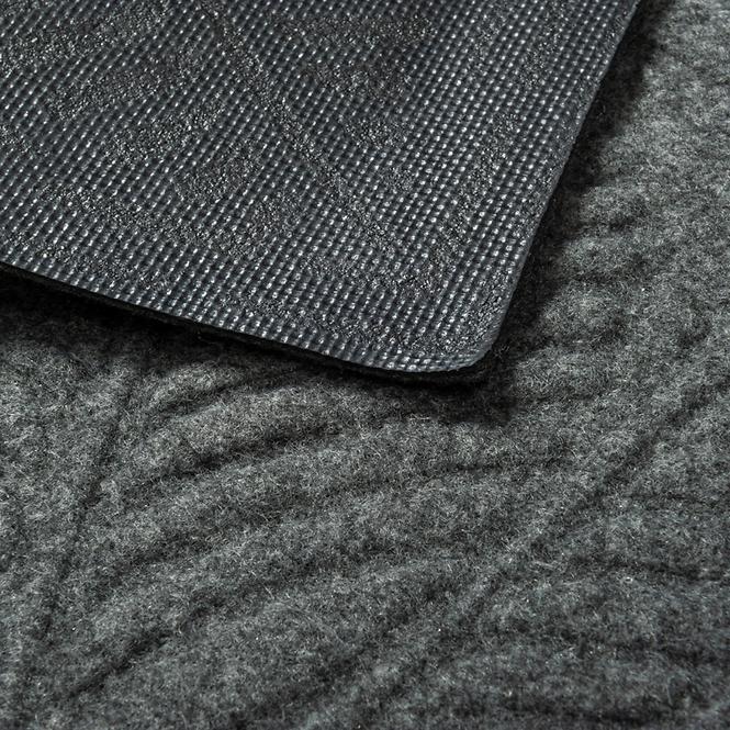 Rohožka  textile 45x70 šedý list