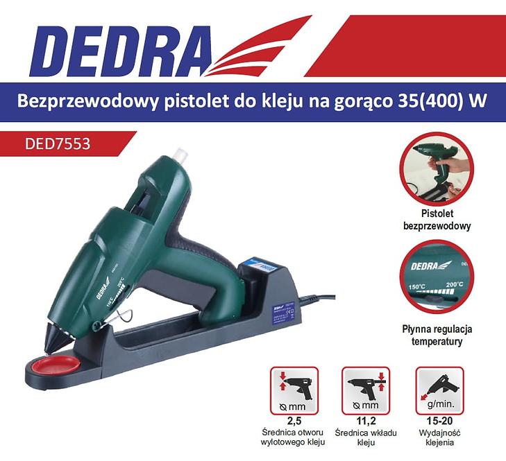 Akumulátorová lepiaca pištoľ 35/400W DED7553