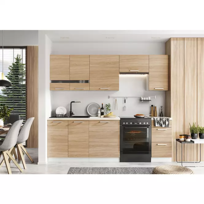 Skrinka do kuchyne Bono W60/68 Slim Pl s Digestor striebro D