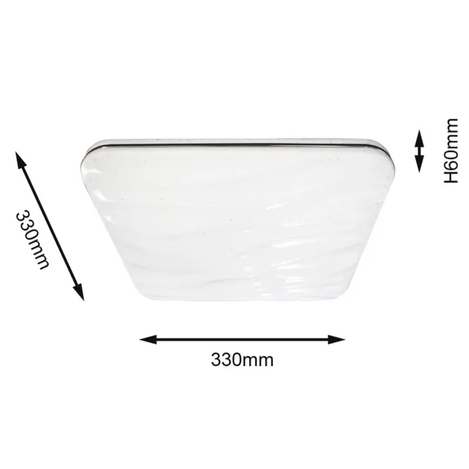 Stropné prisadené svietidlo Wave KW EK76723 18W 4000K SKY PL1