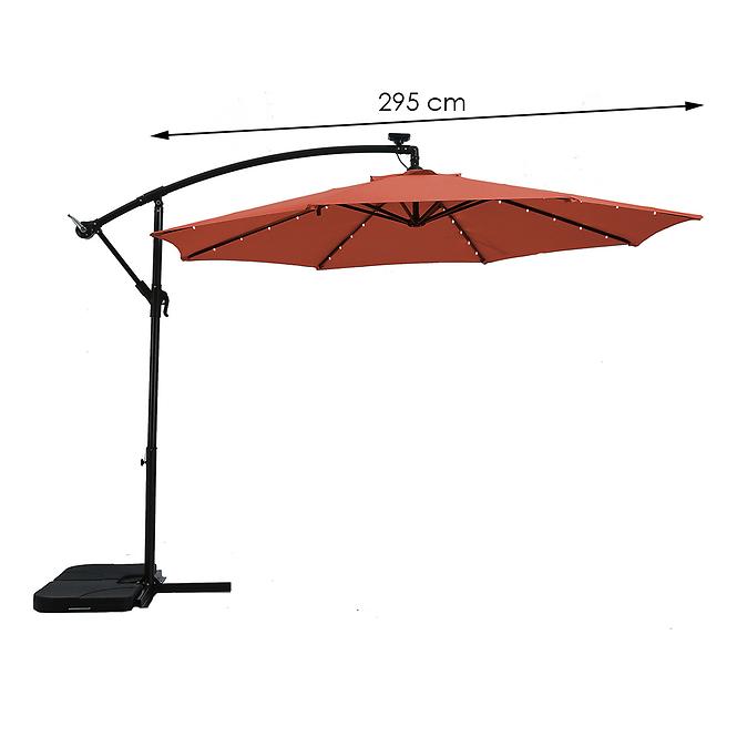 Záhradný slnečník LED 300 cm