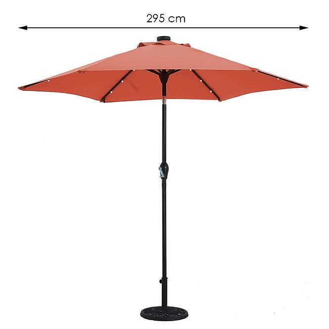 Záhradný slnečník LED 300 cm,2